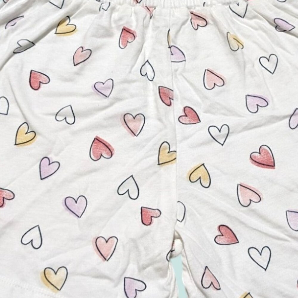 Anko's Girls' White Shorts with Multicolored Heart Pattern Playful Summer NWOT - Picture 5 of 6